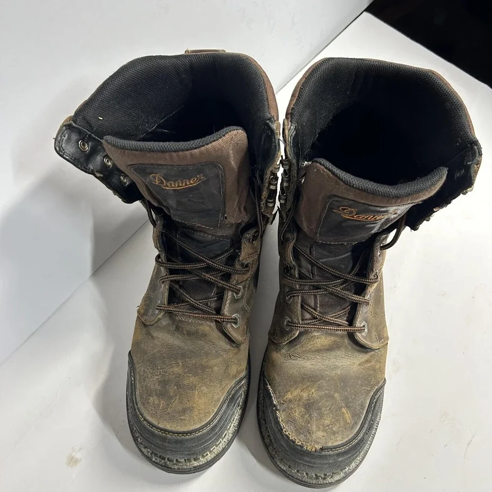 Danner Trakwelt Work Boots Brown Mens Size 12 Waterproof Leather Safety Toe